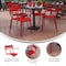 Flash Furniture Red All-Weather Steel Dining Chair, 4PK 4-XU-CH-10318-ARM-RED-GG - alternate 6